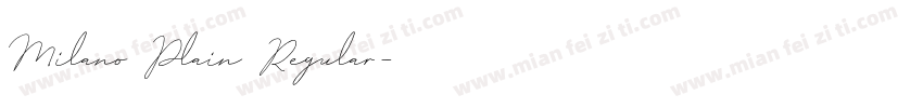 Milano Plain Regular字体转换